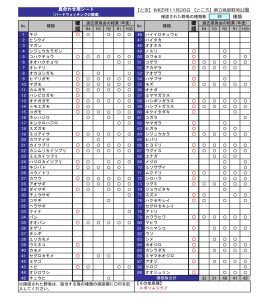 鳥合わせシート【令和5年度鳥屋野潟探鳥会】